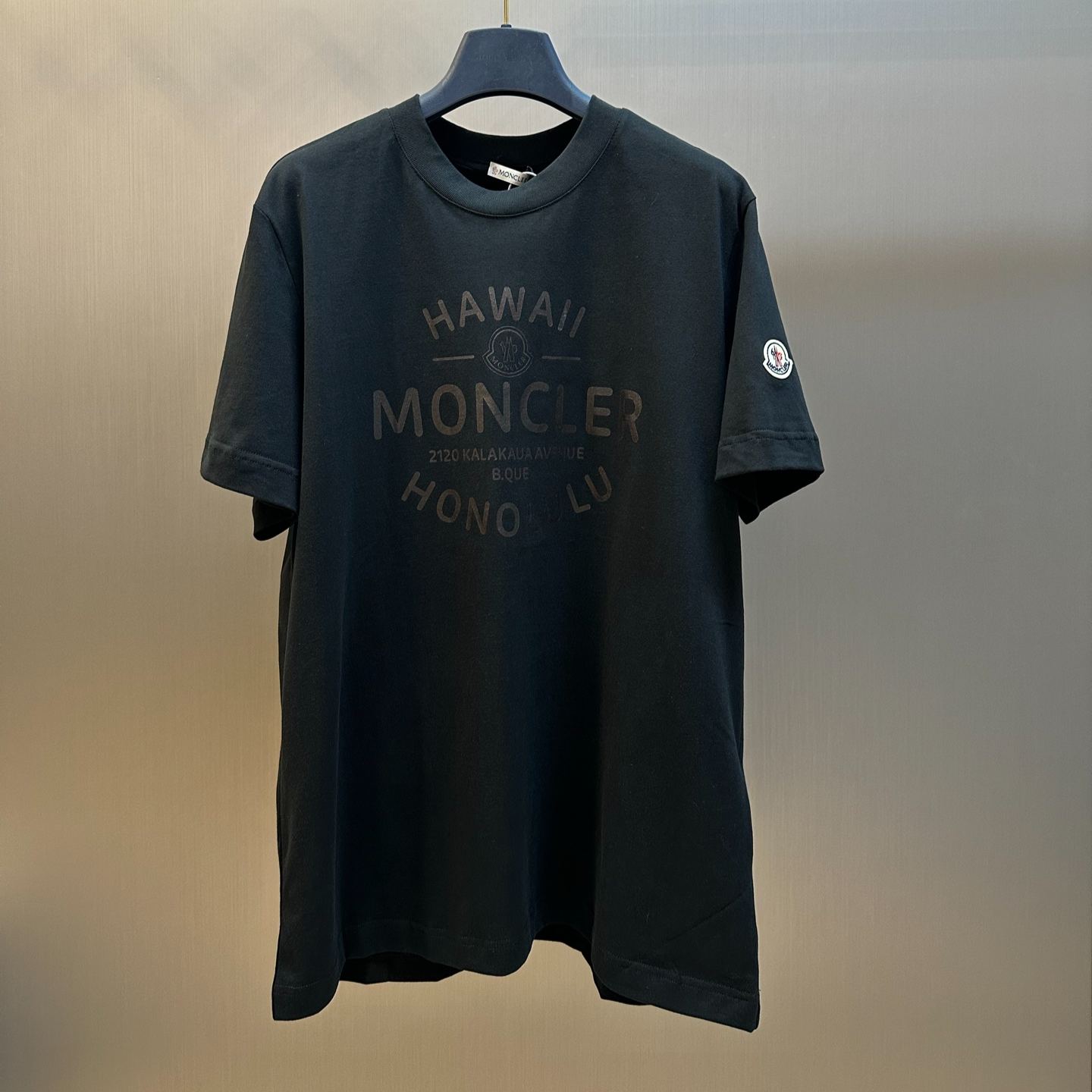 MONCLER SS 2024 New Film-Coated Printed Short-Sleeve T-Shirt（8C00040 89AJS 999）