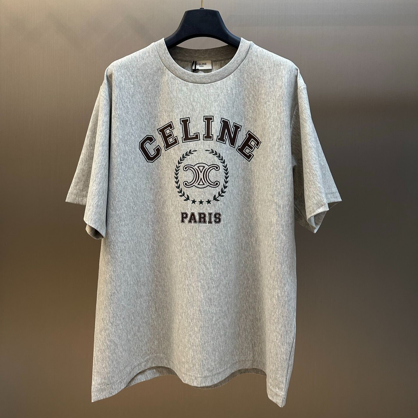CELINE Logo-Print Cotton-Jersey T-Shirt (RX0WP1242-38AW）