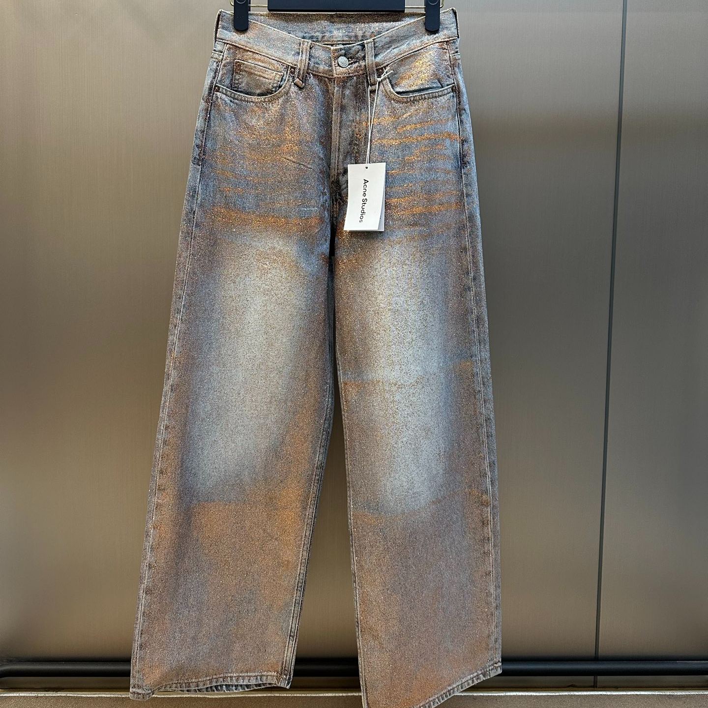 Acne Studios loose glitter jeans(C00119）