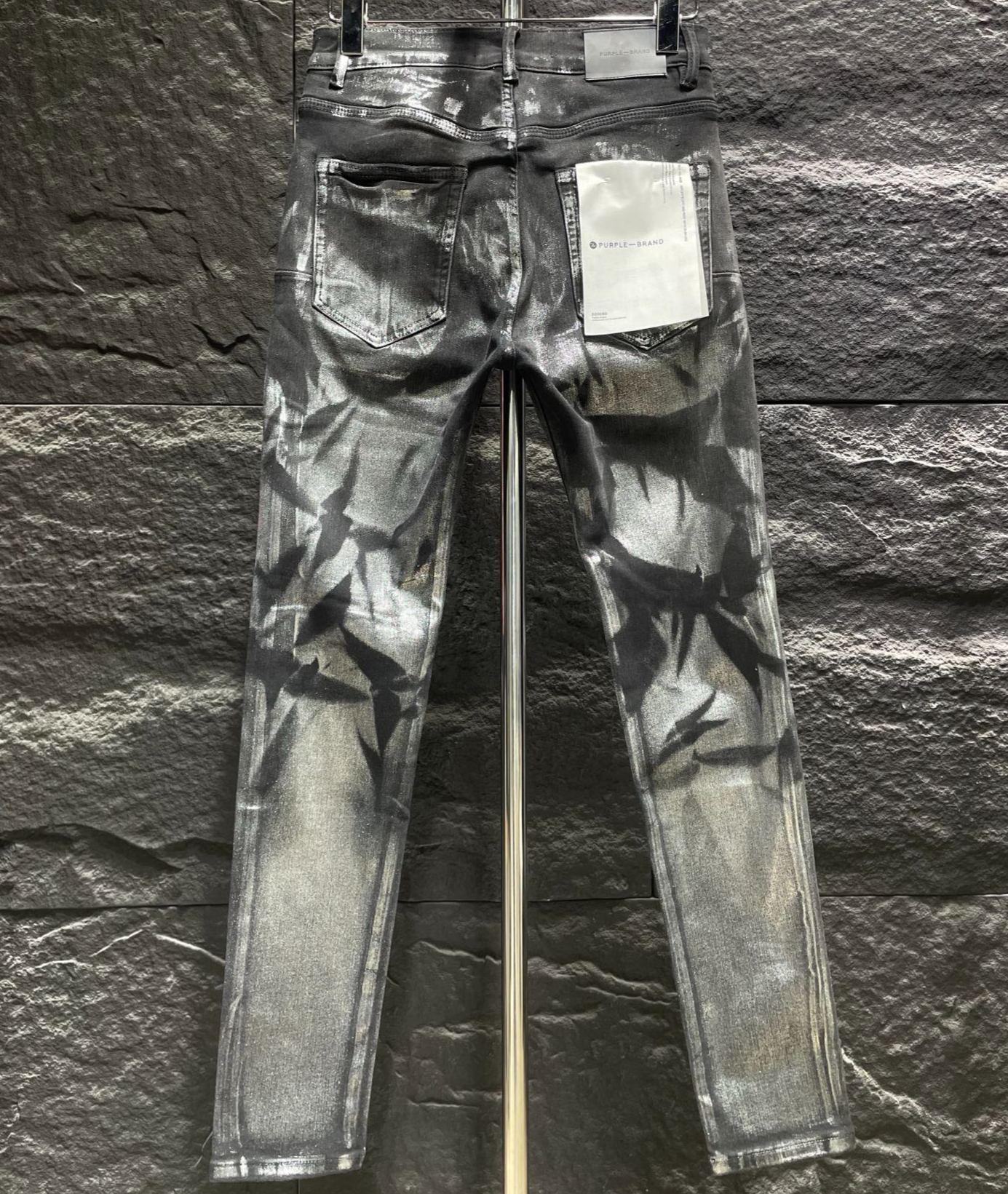 PURPLE BRAND Hickory Overdye Skinny Jeans 'Antracite' (P001 AHOP422）