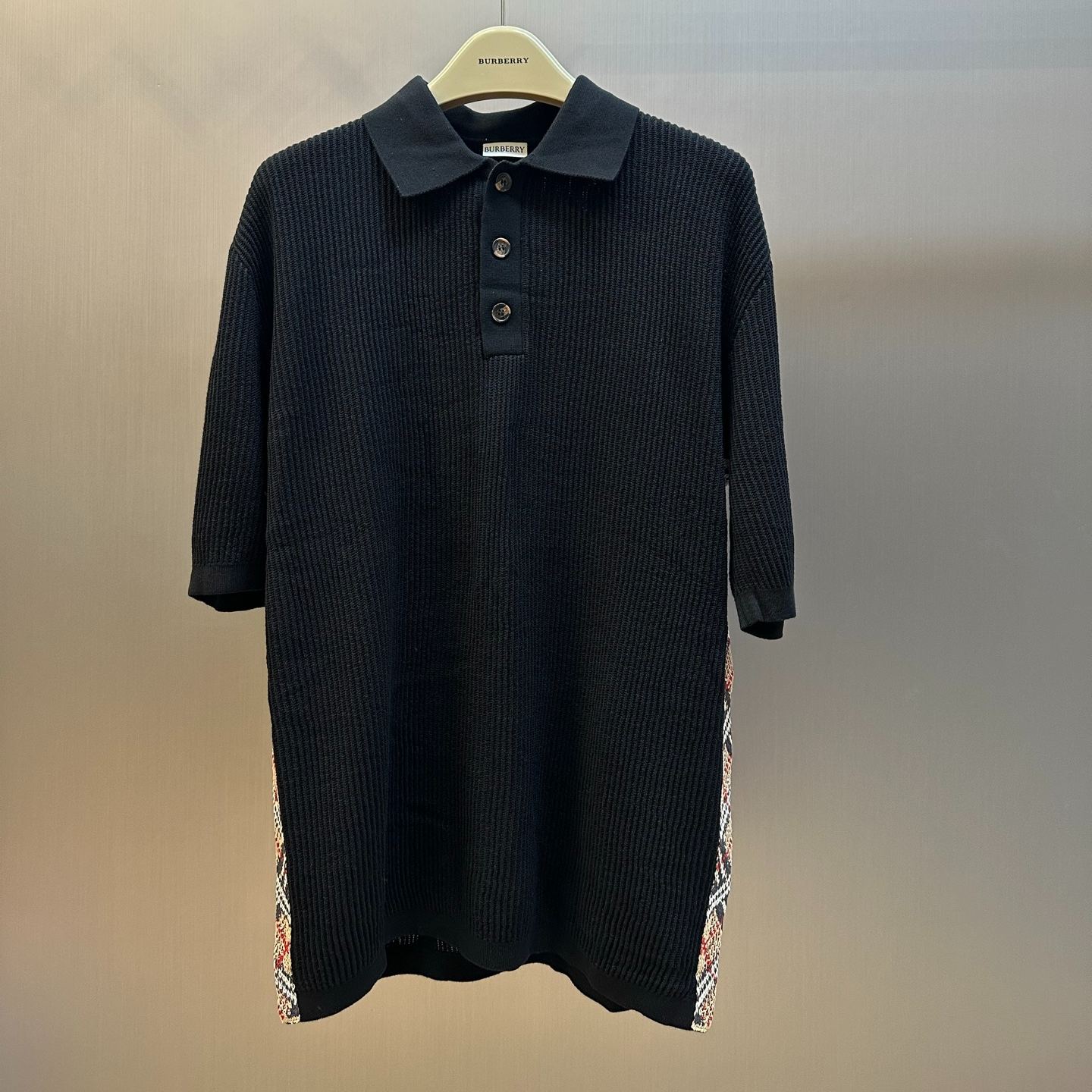 Burberry Check-Trim Cotton Polo Shirt（81265471）