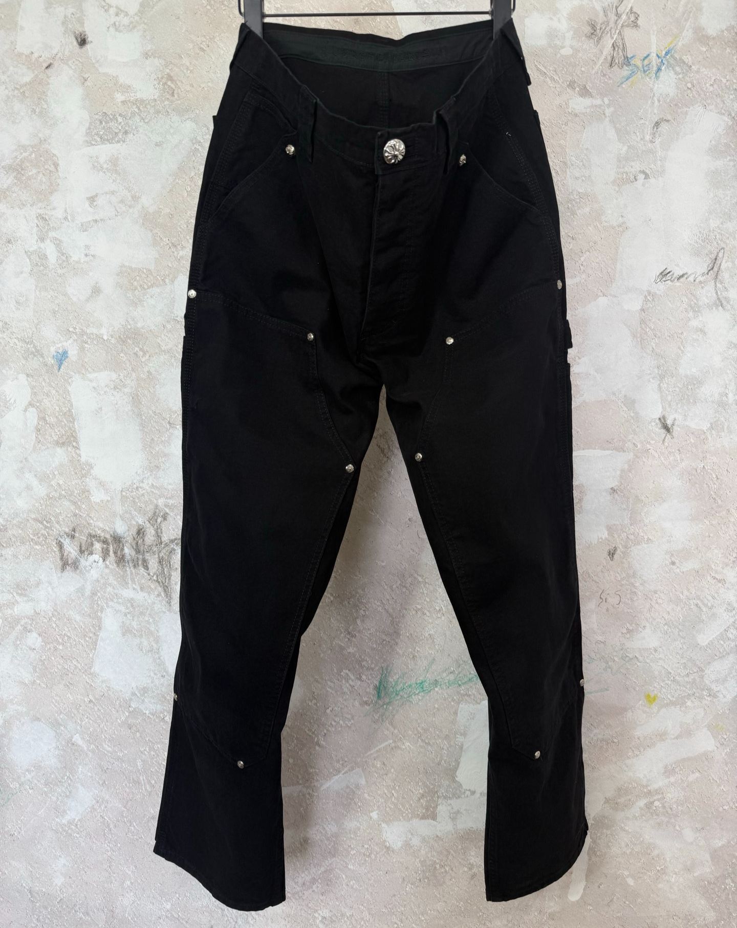 CHROME HEARTS Canvas Work Pants with Cross Buttons（CH-2026-7-14）