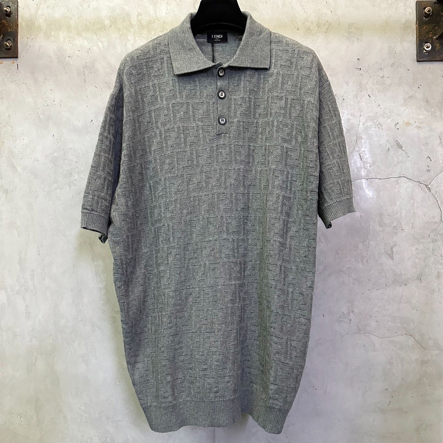 FENDI FF pattern polo shirt  (FZC162AUW0）