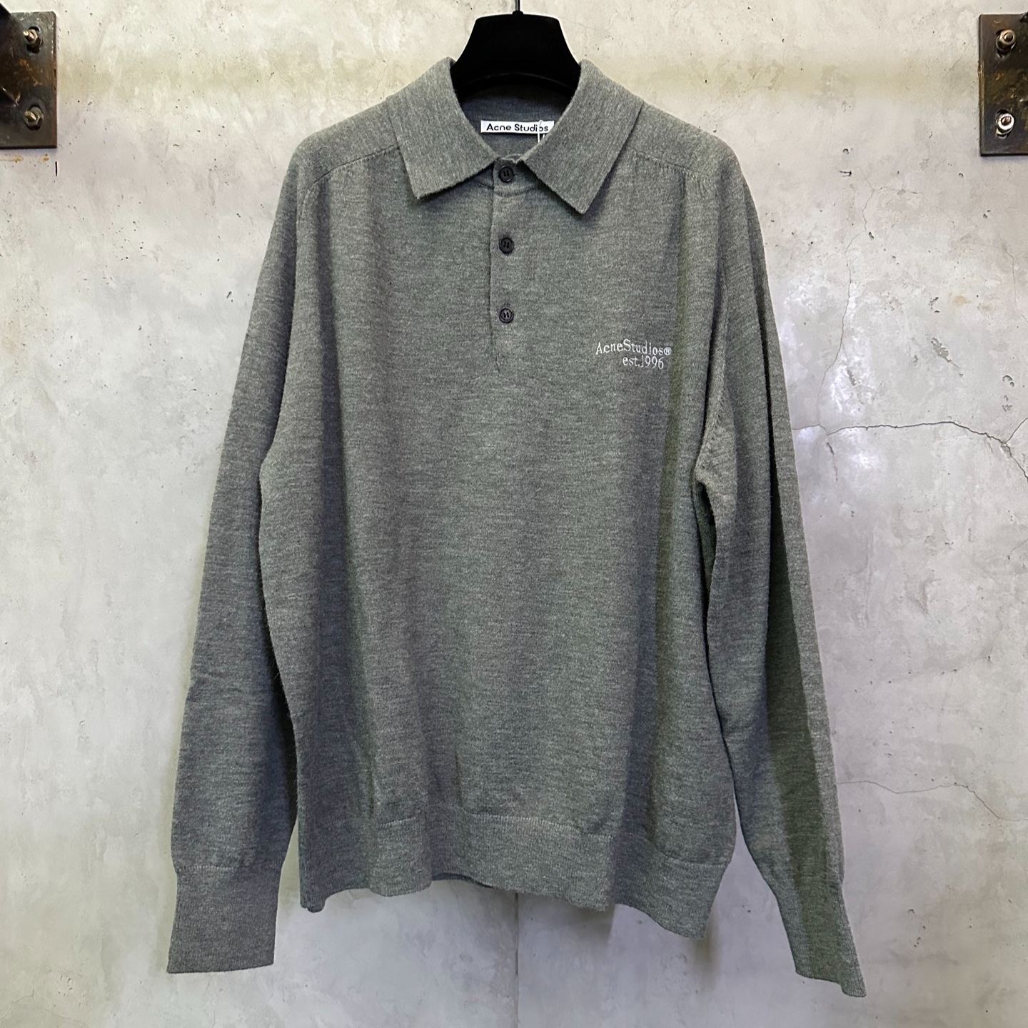 Acne Studios Collared Wool Knit Top (FN-MN-KNIT000611）