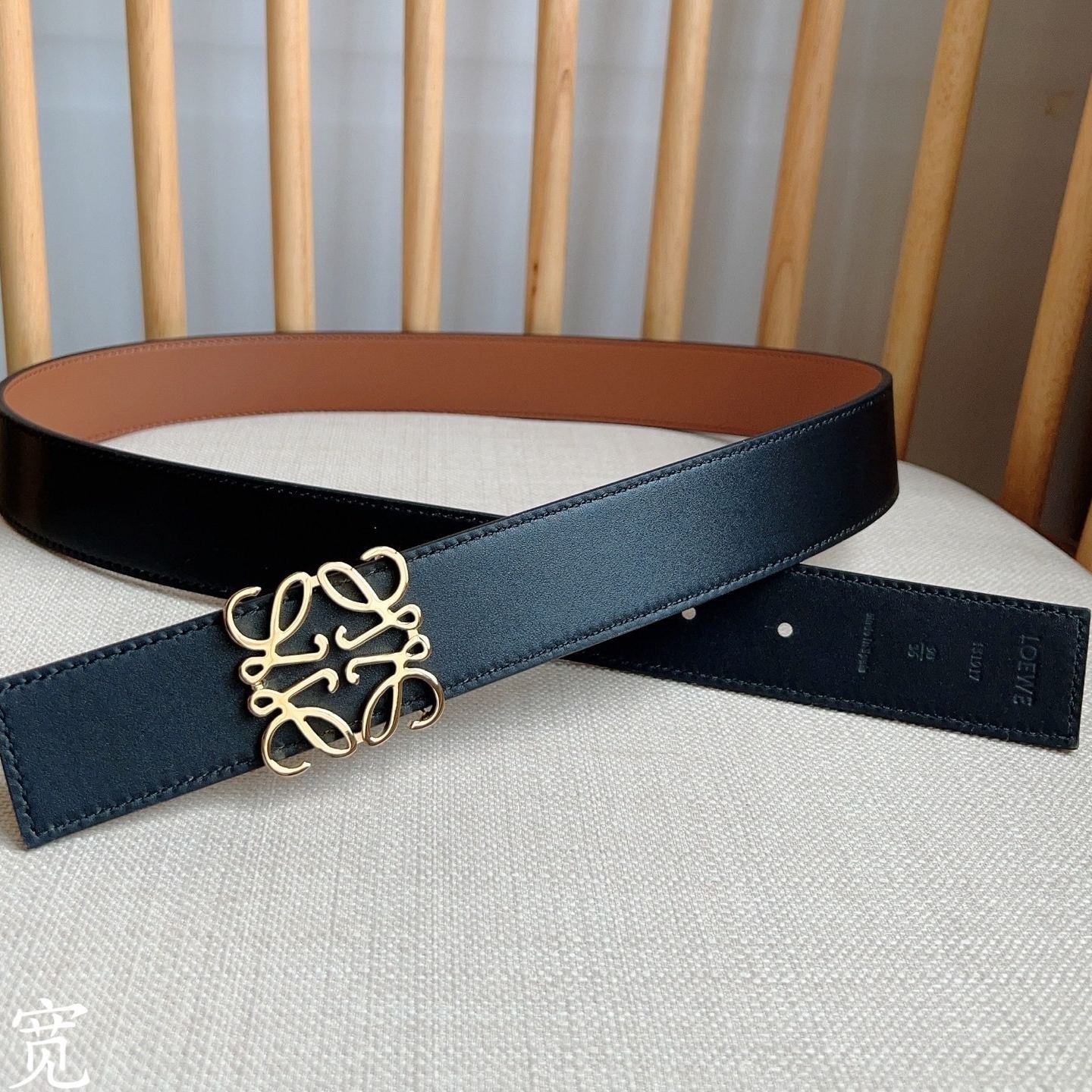 LOEWE Reversible Anagram Belt（E821Z26X031555）