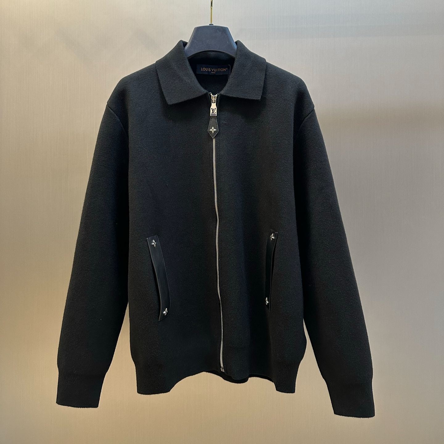 Louis Vuitton Knit Blouson With Leather Details（1AJIEX）