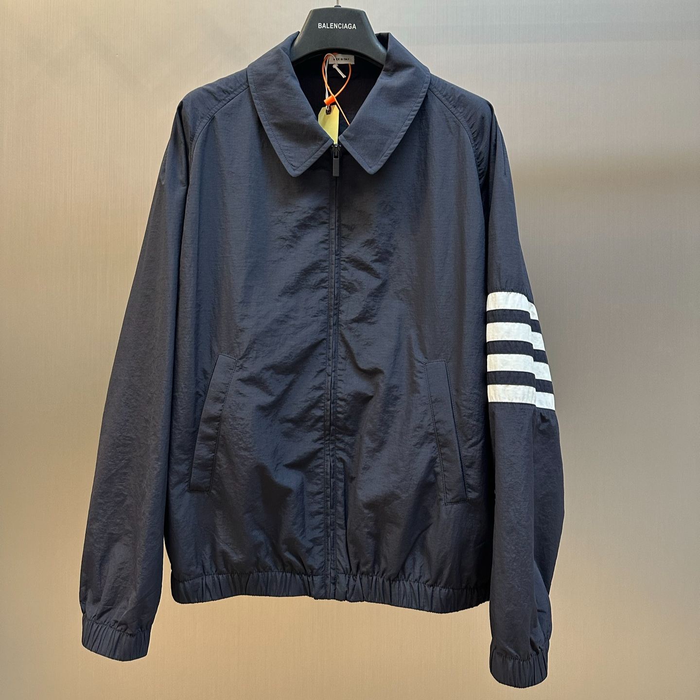 Thom Browne Shiny Ripstop 4-Bar Track Jacket (MJO264C-F1095-415）