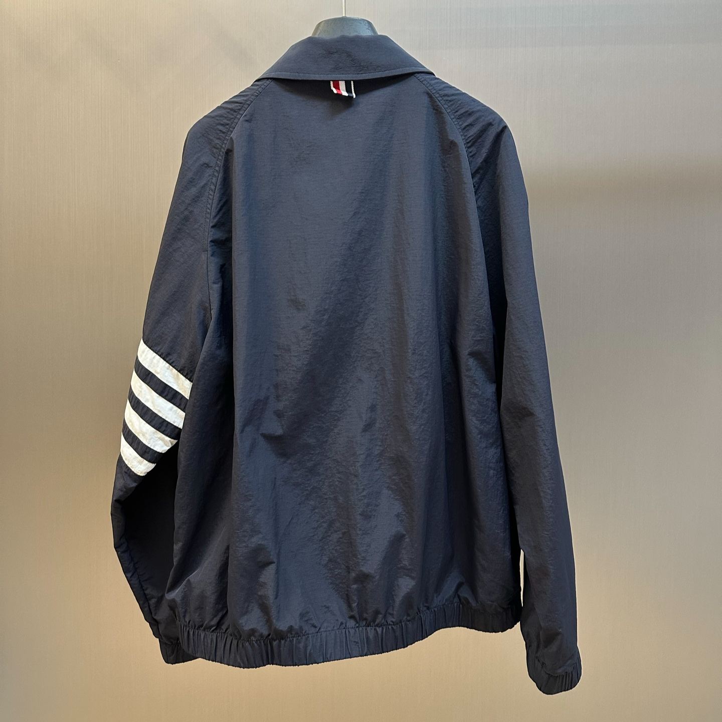 Thom Browne Shiny Ripstop 4-Bar Track Jacket (MJO264C-F1095-415）