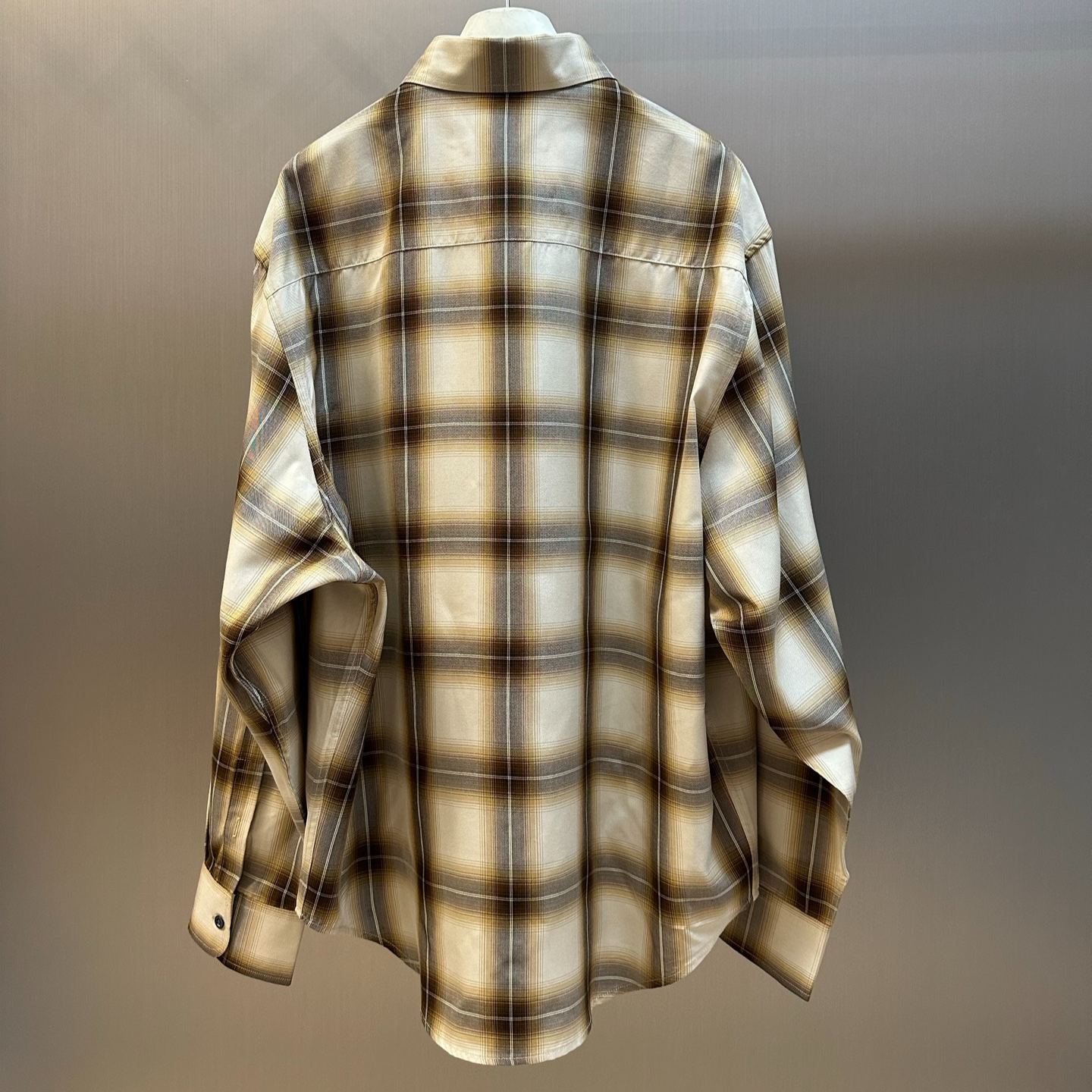 AMI Paris Ami de Coeur Two-Tone Check Straight-Fit Shirt（H26HSH843LY0001）