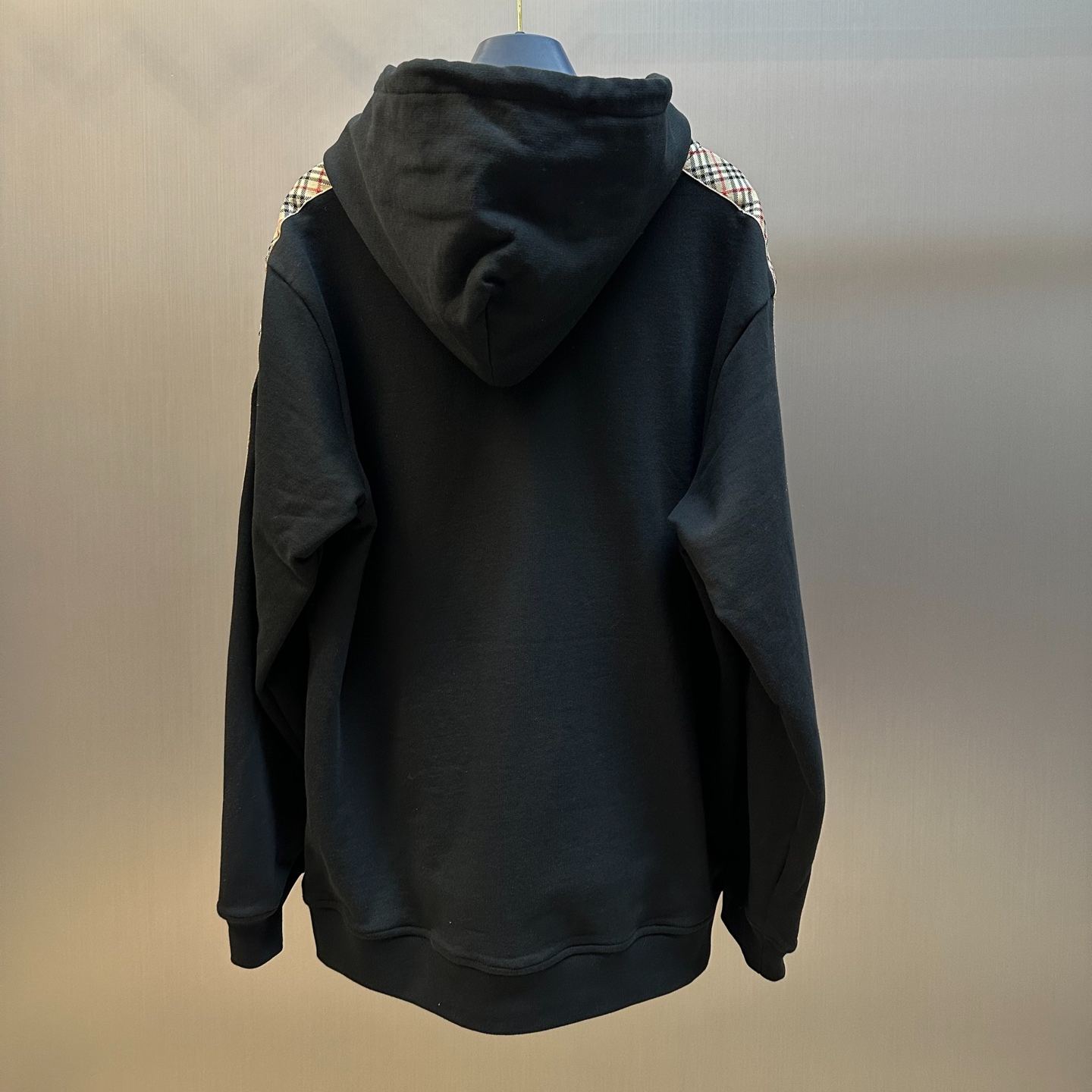 Burberry Check trim cotton hoodie（81177411）