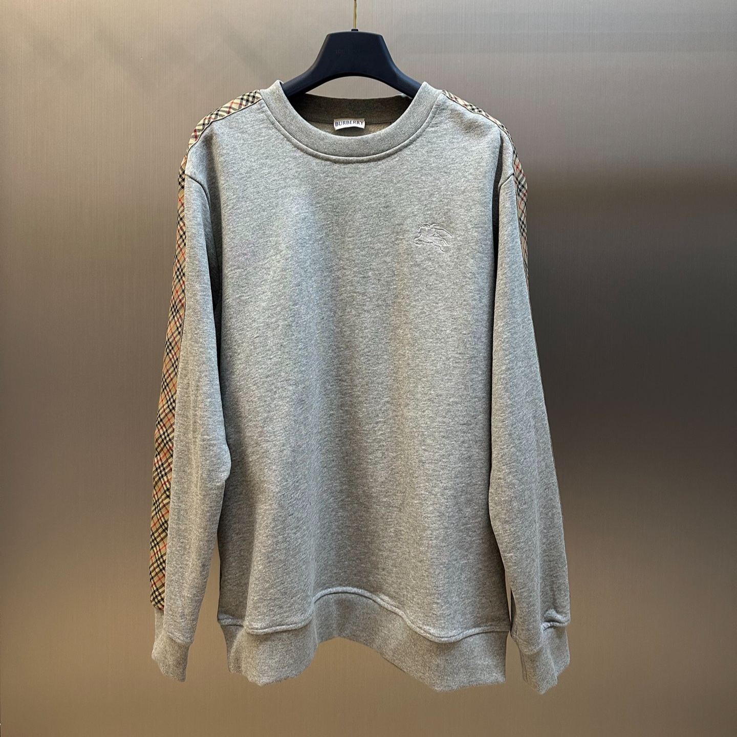 Burberry Check-Trim Cotton Sweatshirt（81187511）