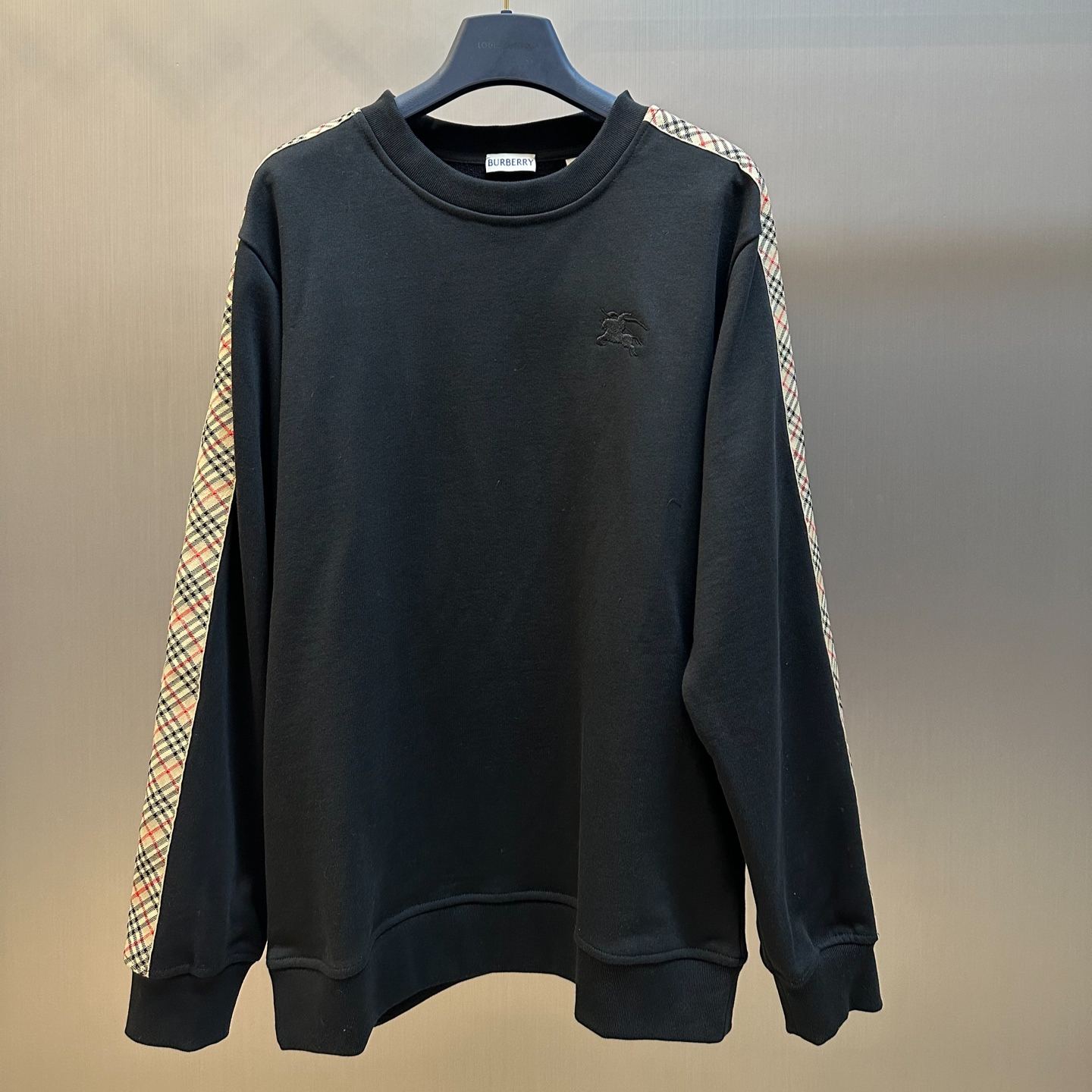 Burberry Check-Trim Cotton Sweatshirt（81187511）