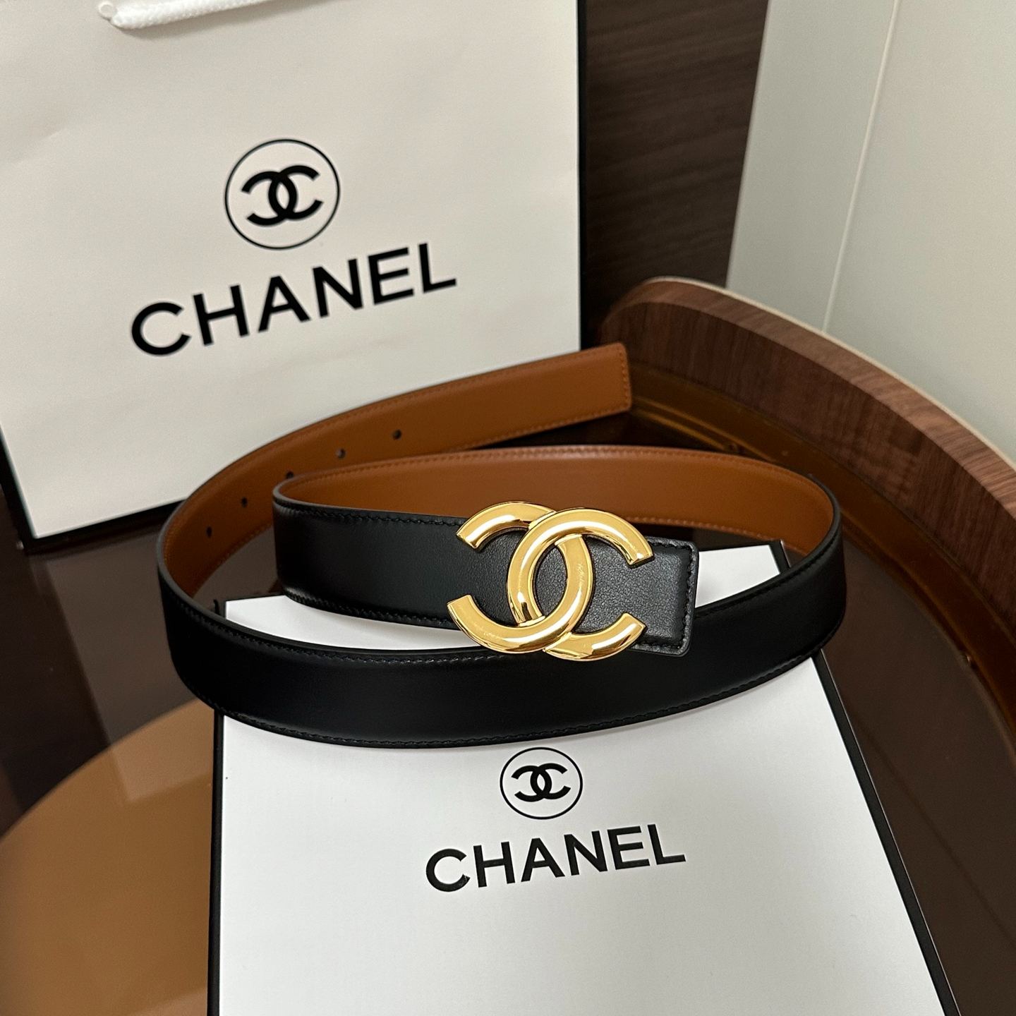 Chanel leather belt（AAC225-B25399-UC280）