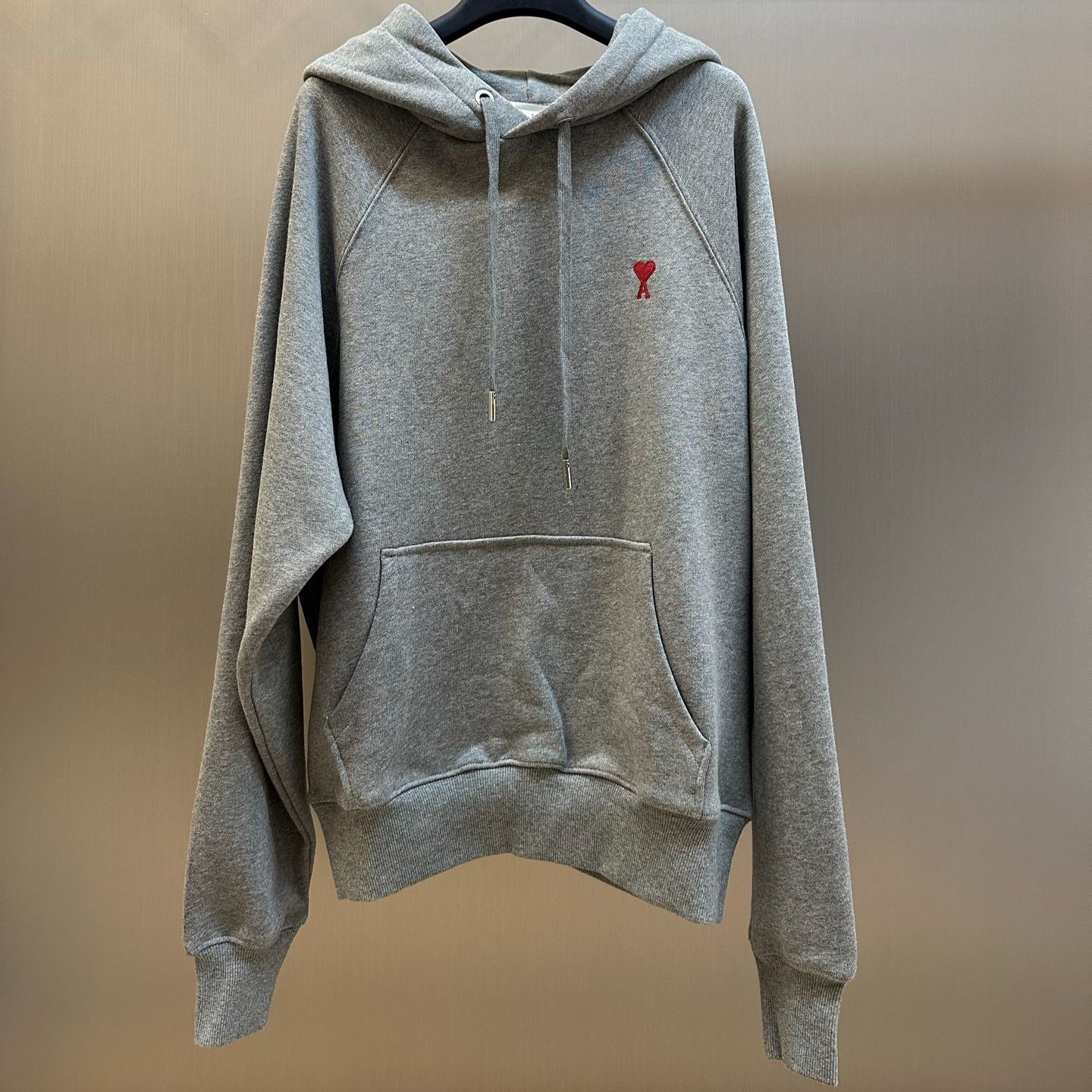 Ami Paris Ami De Coeur Hoodie Grey（BFUSW205747-055）