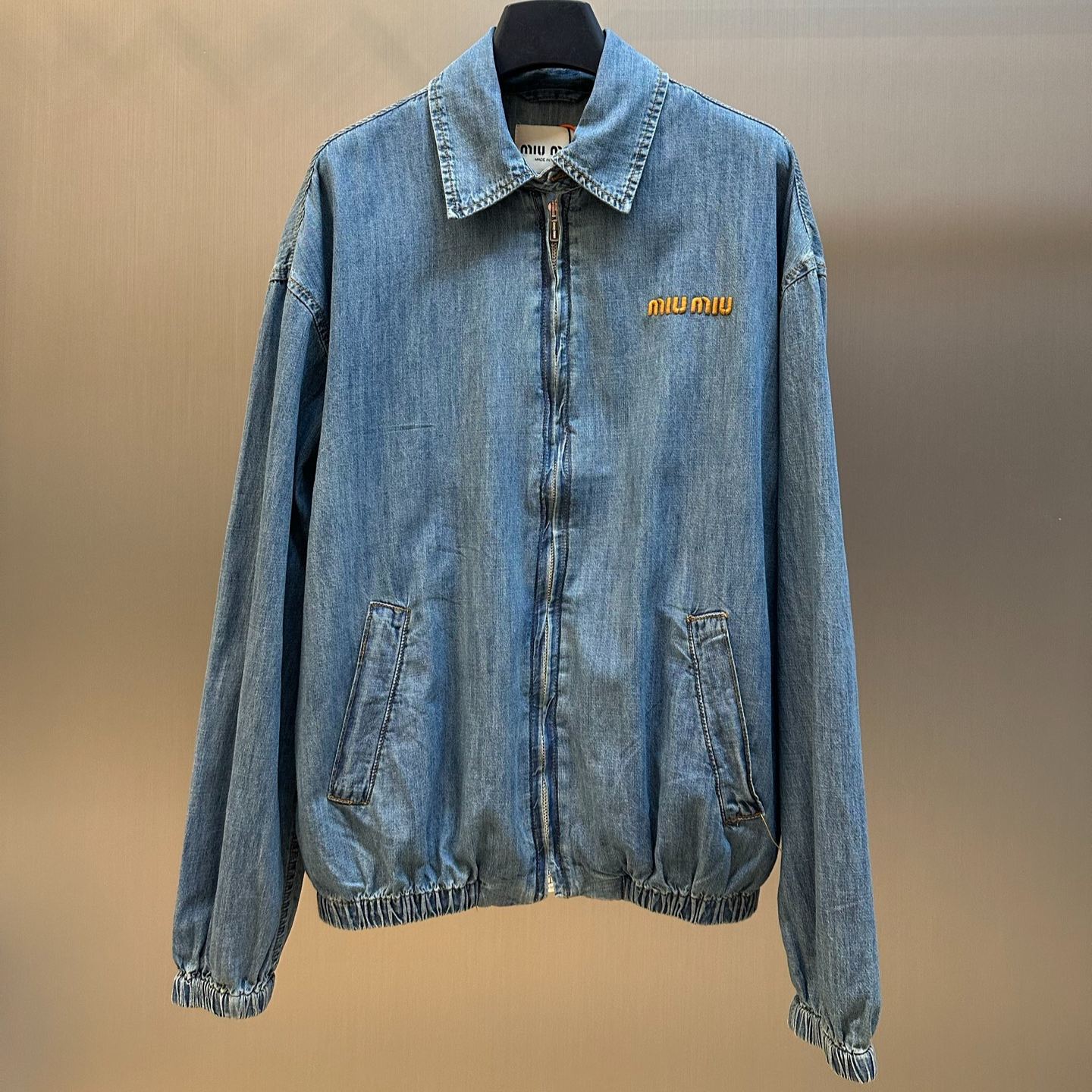 MIUMIU Chambray blouson jacket（GWB320_193K_F0013_S_OOO）