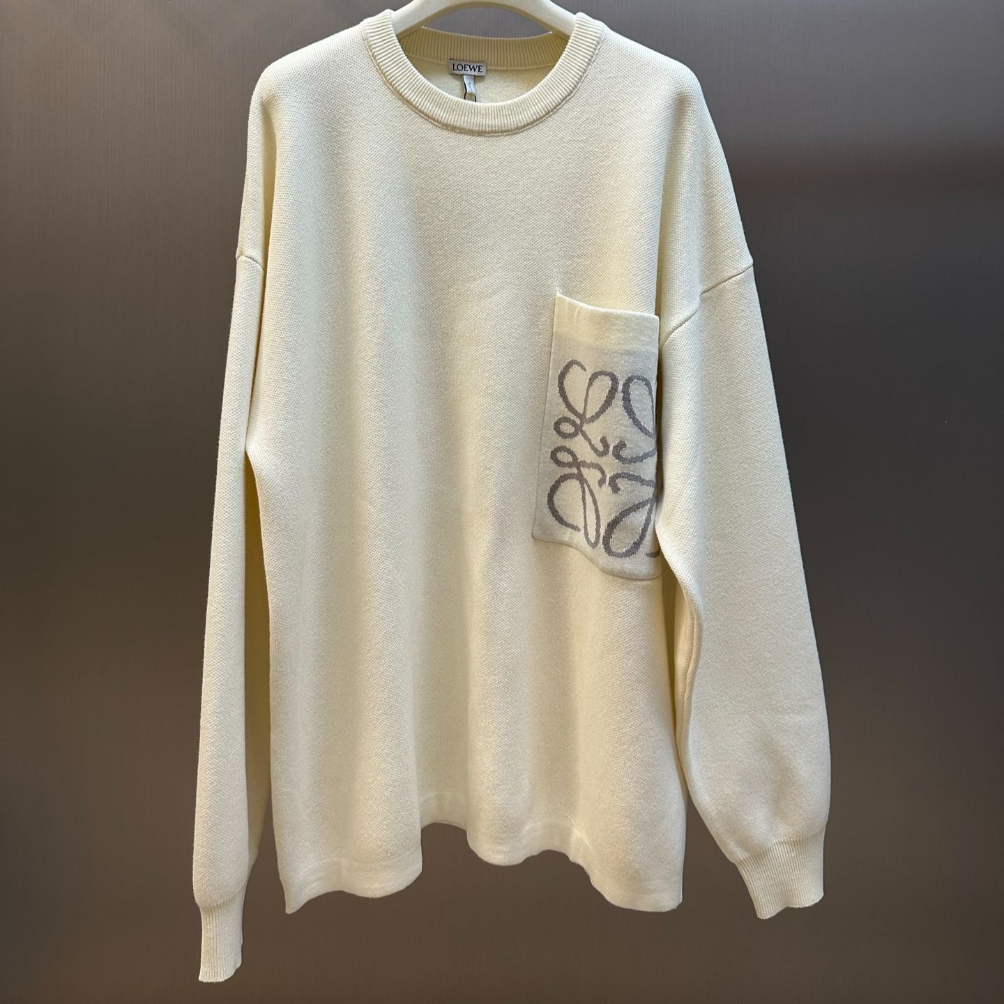 LOEWE Gray cotton blend sweater (H526Y14KDK-1527）
