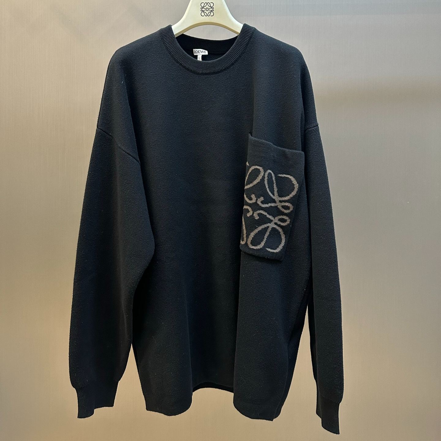 LOEWE Gray cotton blend sweater (H526Y14KDK-1527）