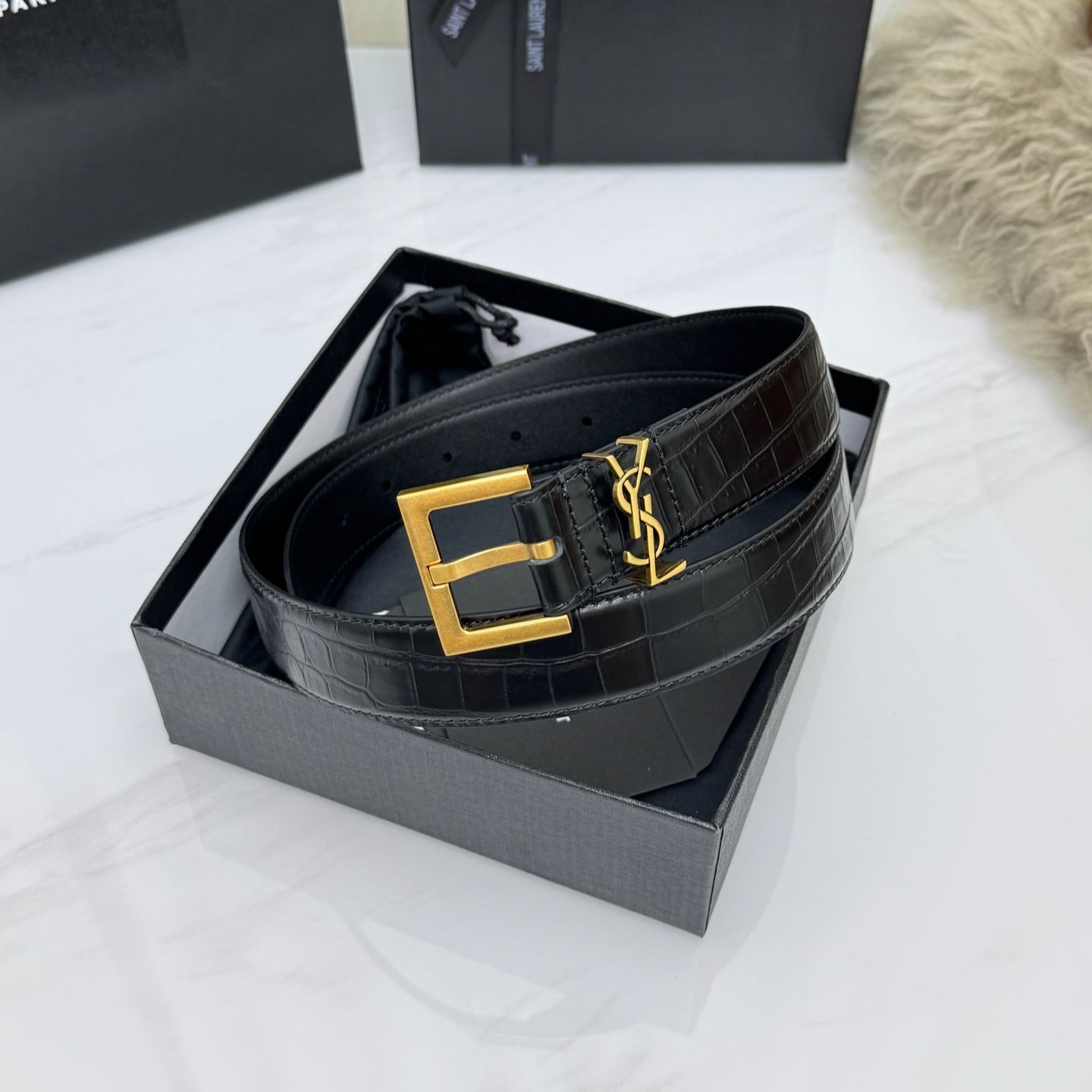Saint Laurent YSL Cintura "Black"（634440DZE0E1000）