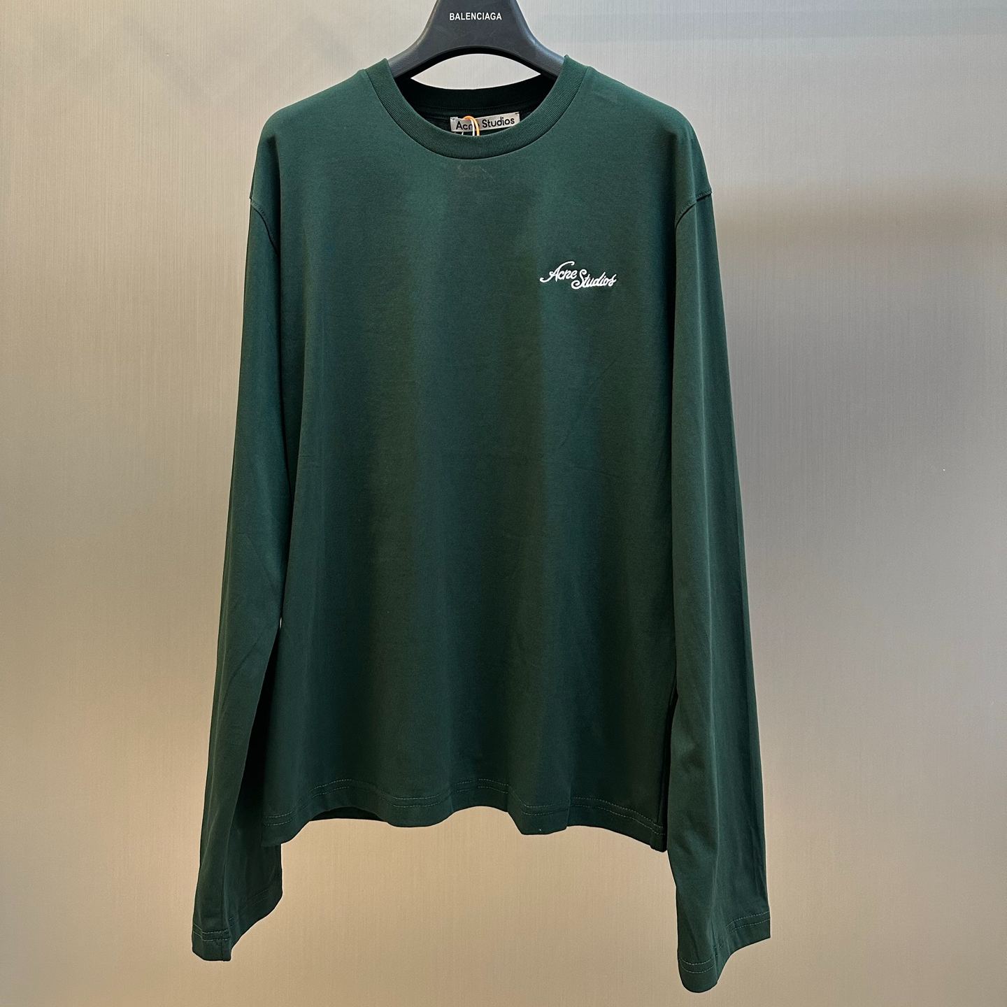 Acne Studios Logo-print jersey T-shirt – Dark green (FA-UX-TSHI000342）