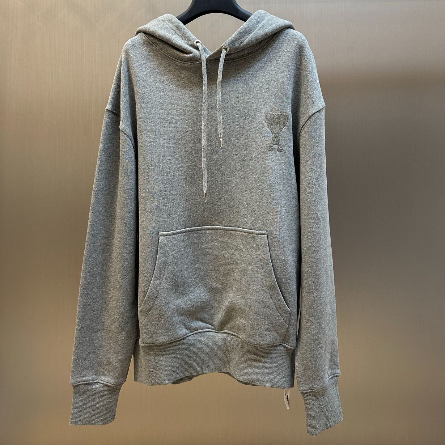 AMI Grey Oversized Heart Hoodie（E21HJ058747-055）