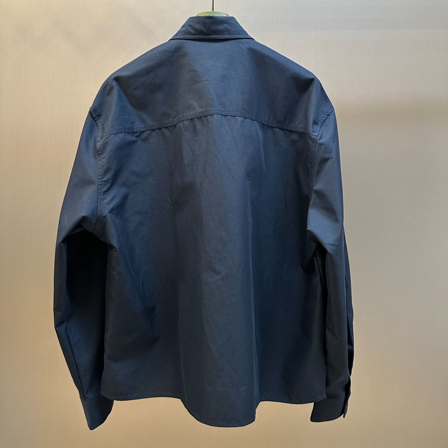 Gucci Cotton twill shirt with print in dark blue（851711ZAQH54440）