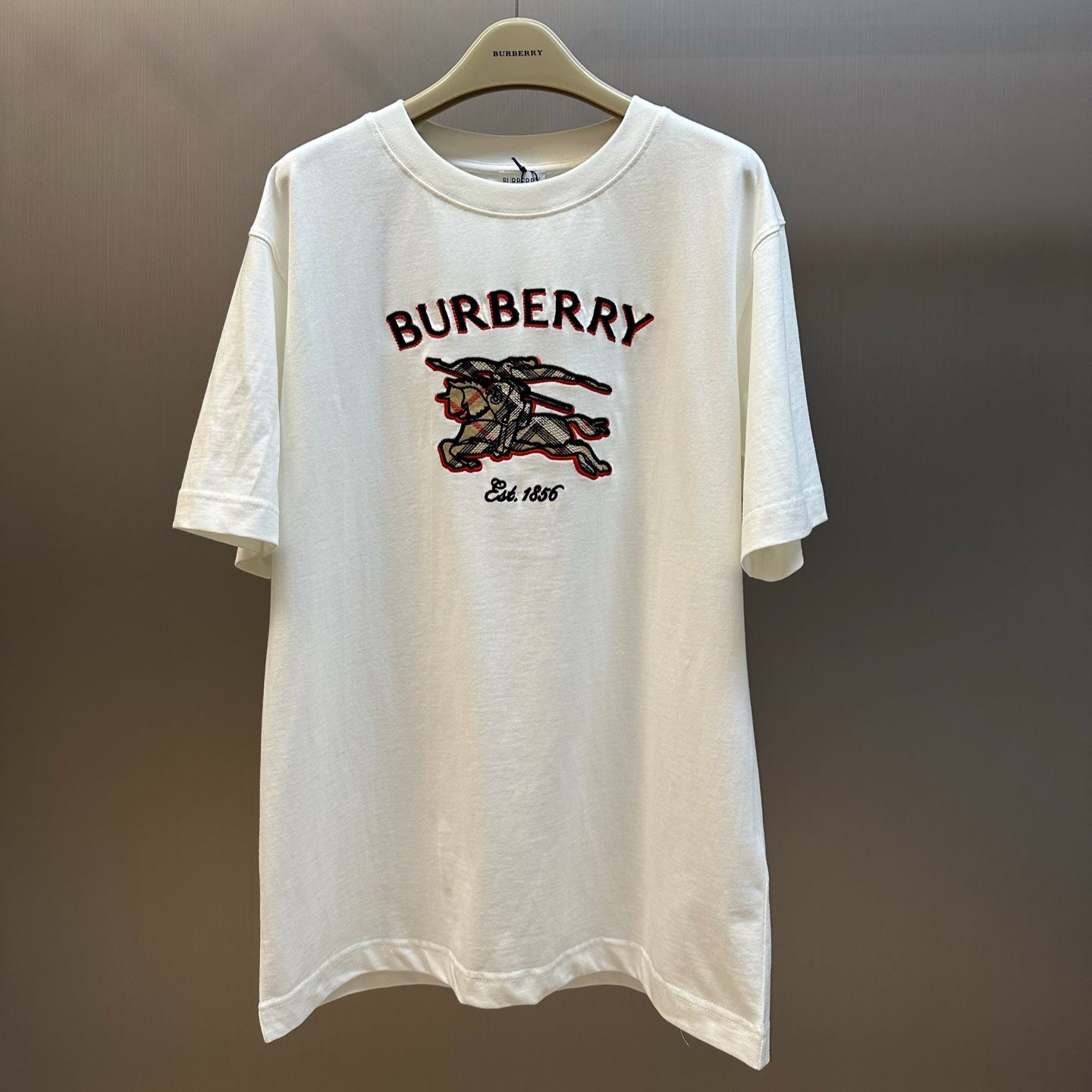 Burberry Check Cotton T-Shirt with Knight Logo（81326821）