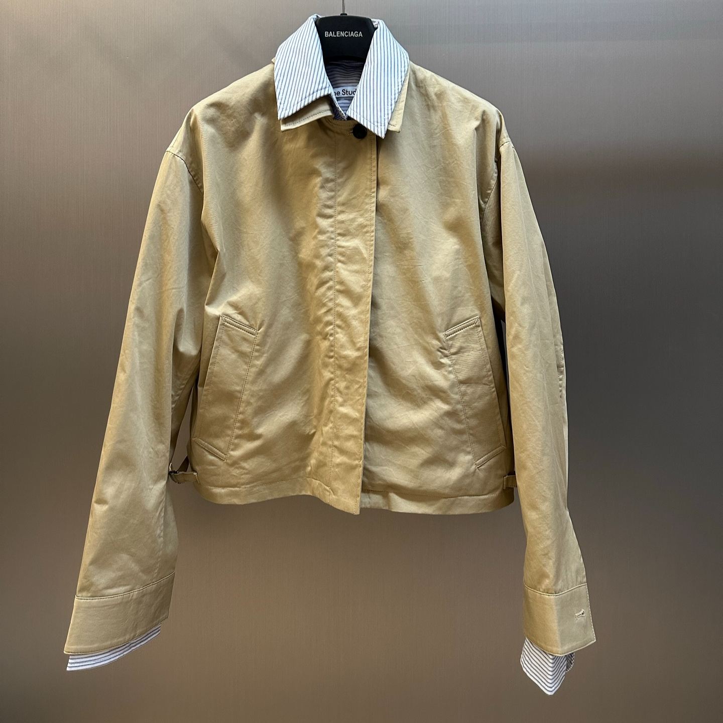 ACNE STUDIOS Layered twill jacket (RW-WN-OUTW000028）