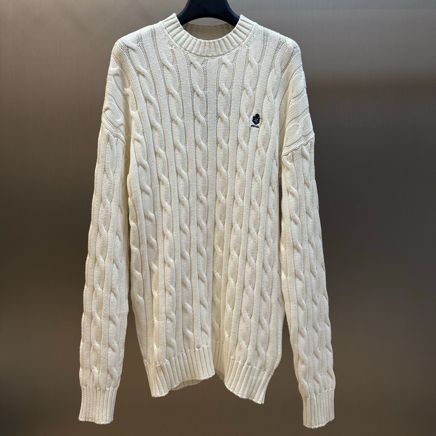 Prada Cotton Crew-Neck Sweater(UMF304_19VL_F0002_S_OOO）