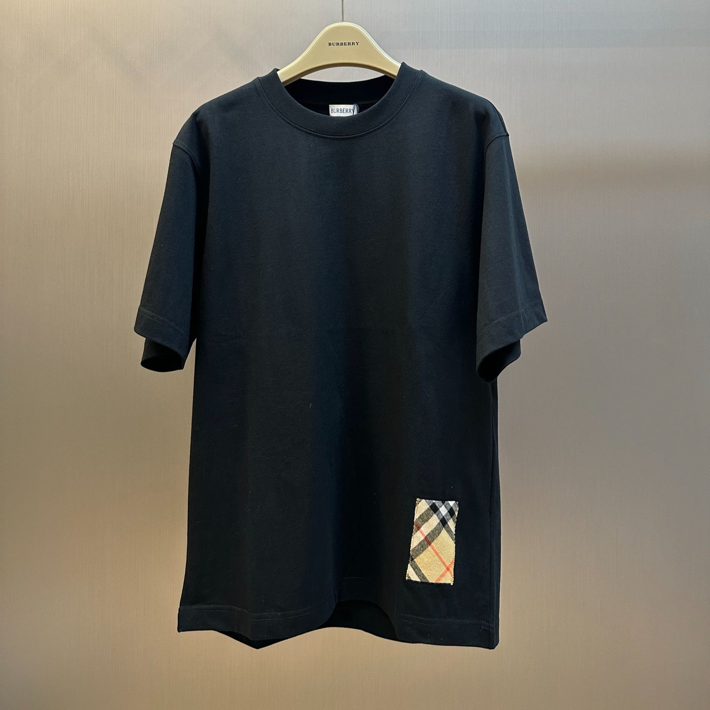 Burberry check cashmere embellished cotton T-shirt（81329701）