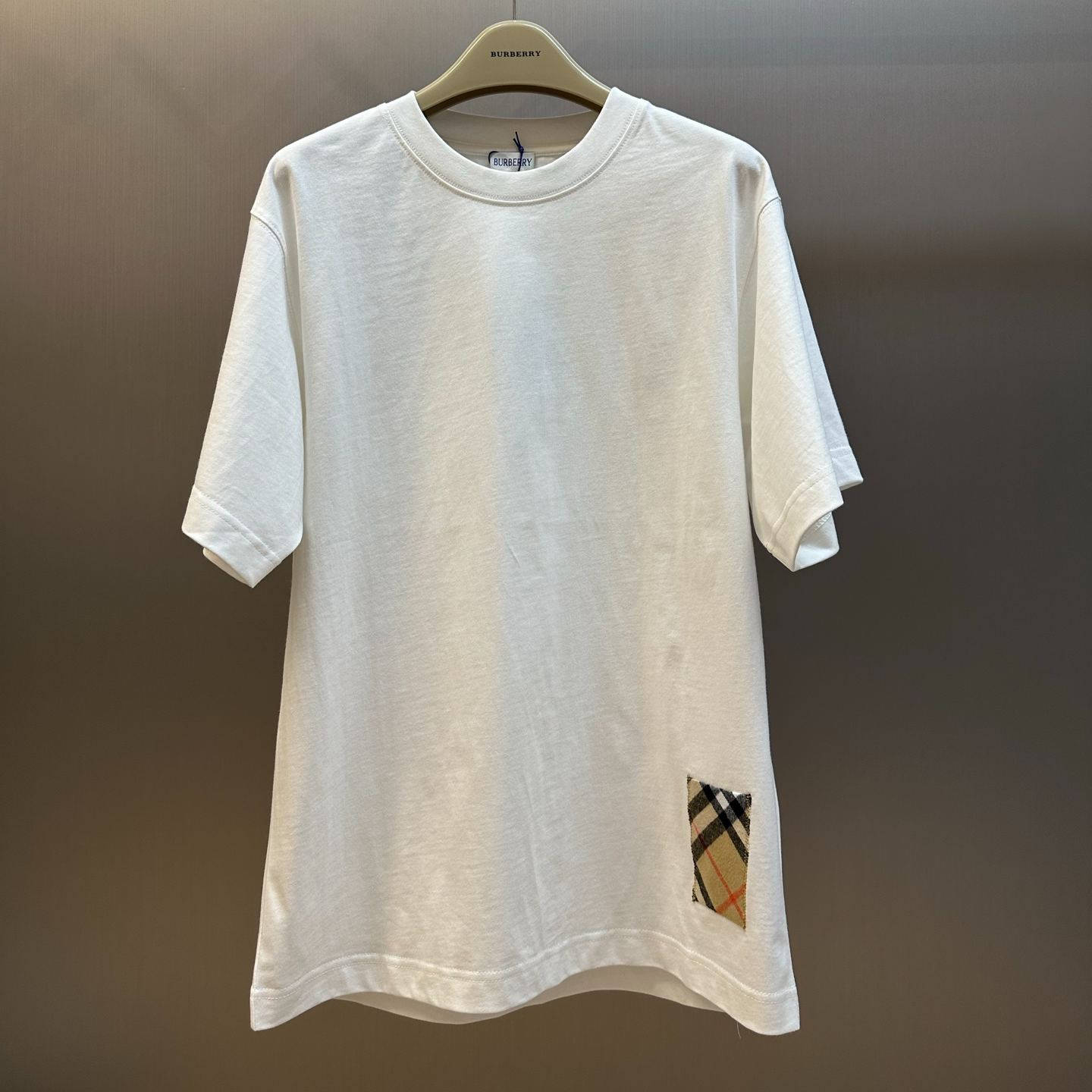 Burberry check cashmere embellished cotton T-shirt（81329701）