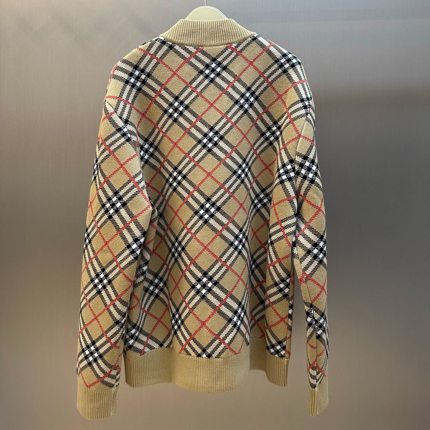 Burberry check cotton-wool blend bomber jacket（81194371)