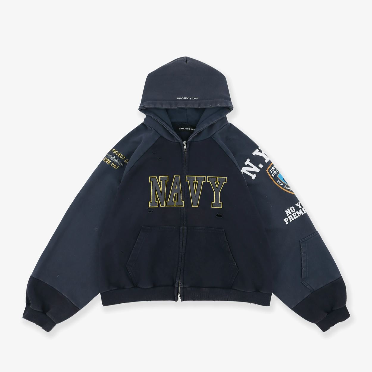 PROJECT G/R Reconstructed Folded Zip Hoodie(PG24FWMH02)