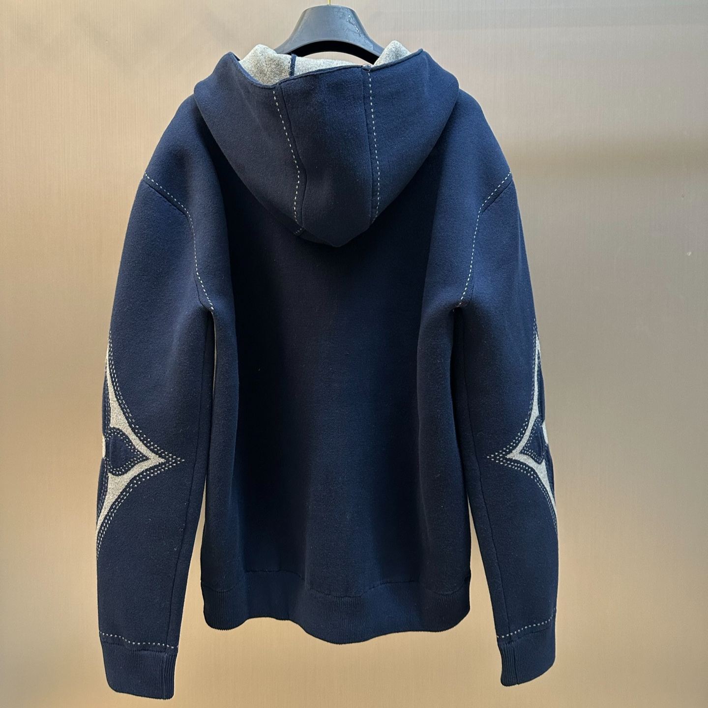 Louis Vuitton Graphic intarsia zip cotton hoodie（1AFXKU）