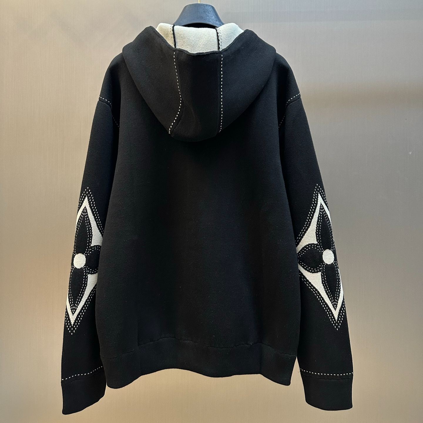 Louis Vuitton Graphic intarsia zip cotton hoodie（1AFXKU）