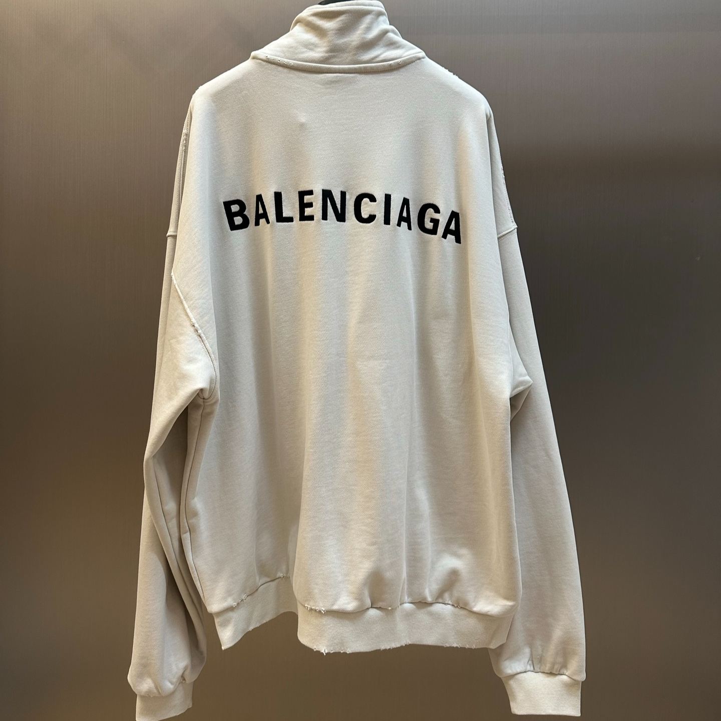 Balenciaga Logo cotton jersey track jacket（720424TNVW29784）