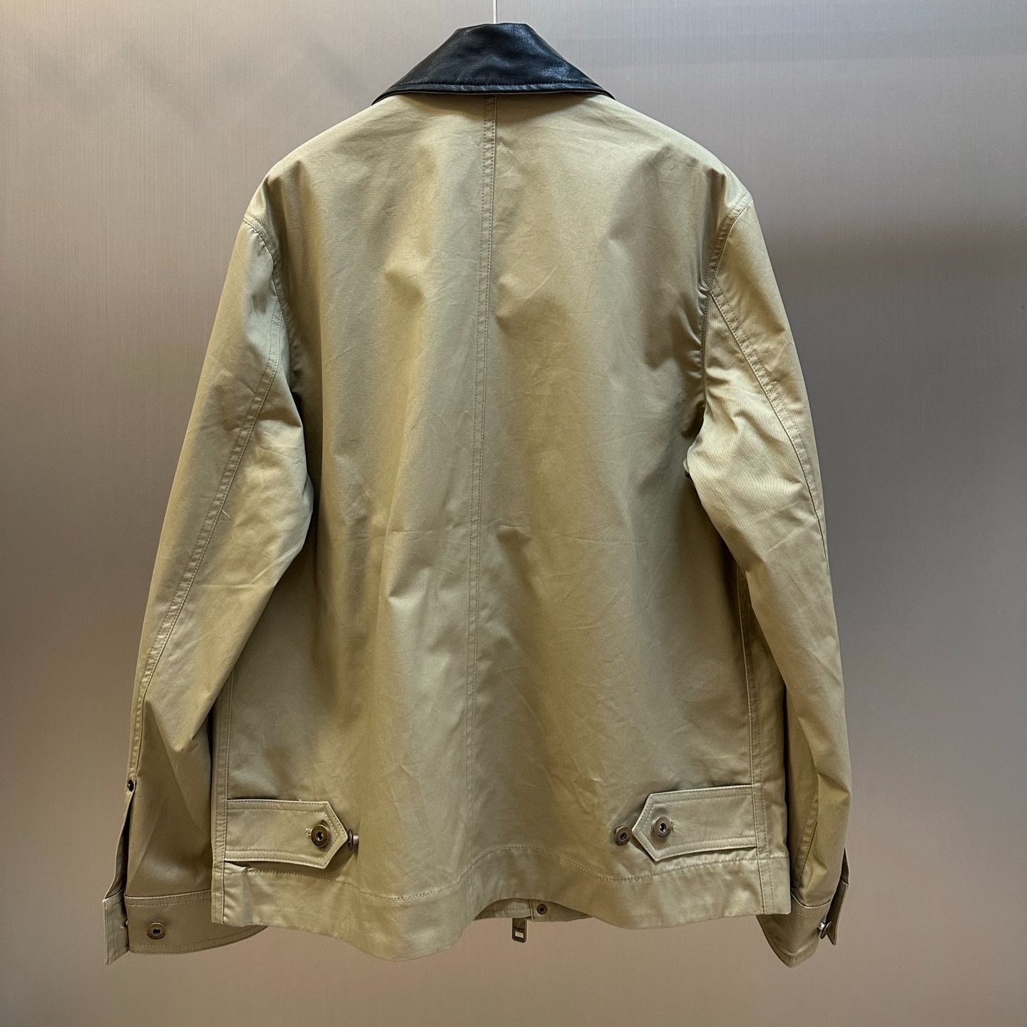 Burberry Leather Collar Cotton Workwear Jacket（81225451）