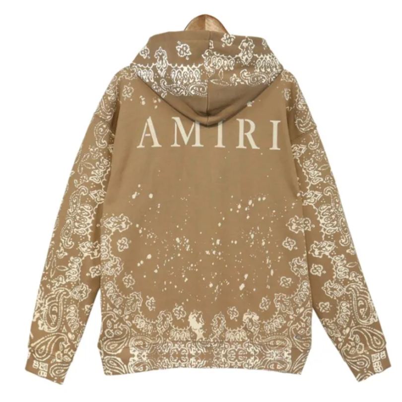 AMIRI bandana-print hoodie (43769801095955251）