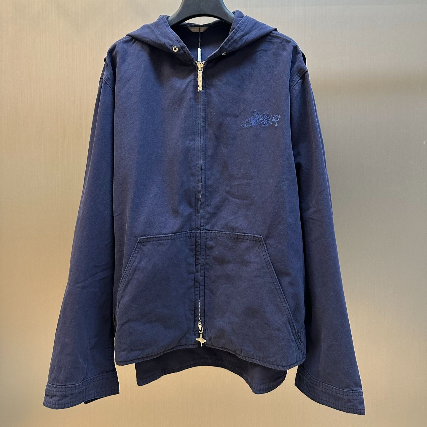 Dior x Lewis Hamilton Hooded Jacket in Cotton "Blue"（513D495A3003_C585）