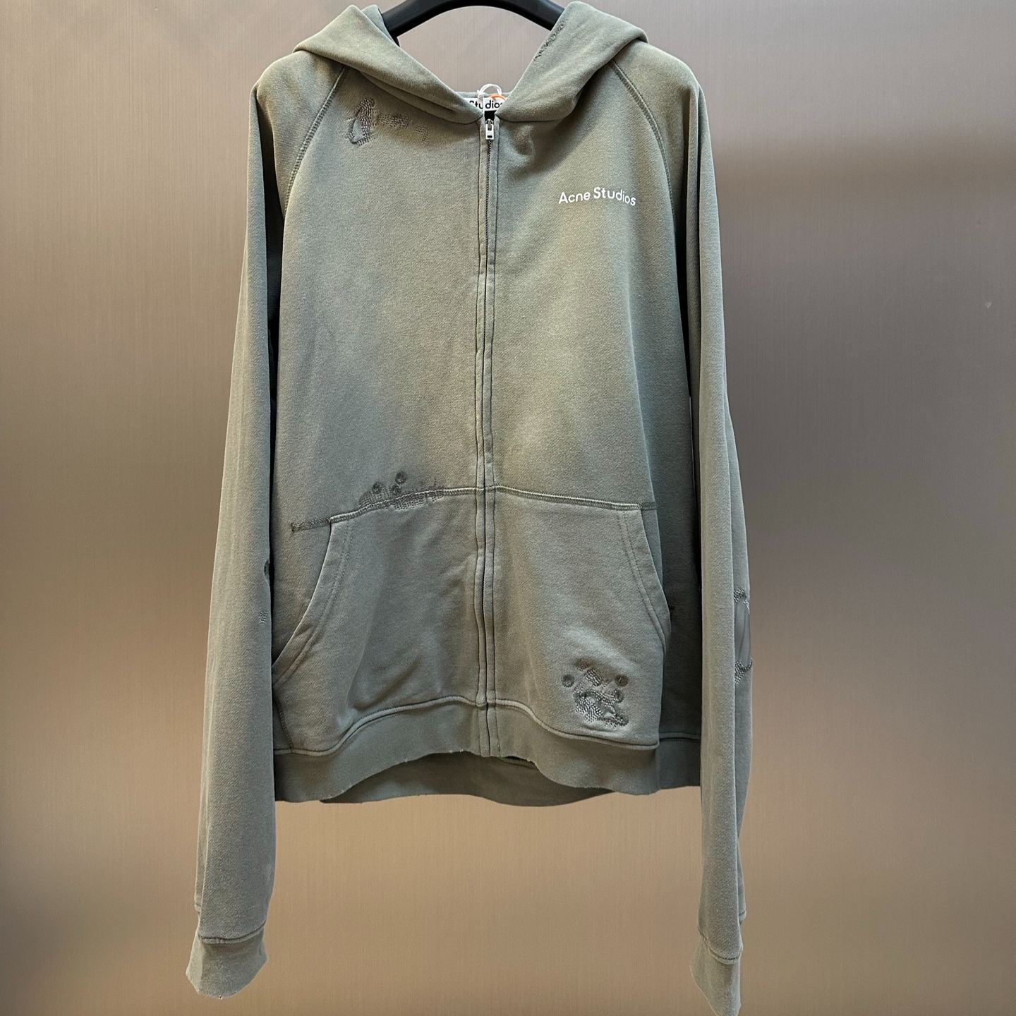Acne Studios patchwork fleece hoodie (FN-UX-SWEA000109）