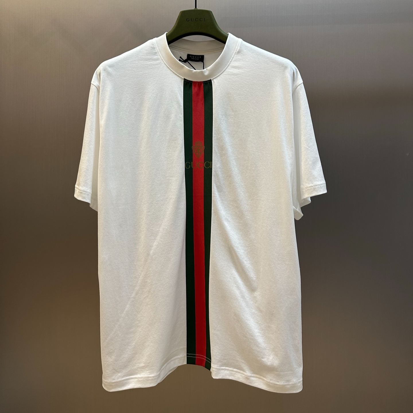 Gucci Cotton T-shirt with muted Web（‎A0095J XJH5X 1152）