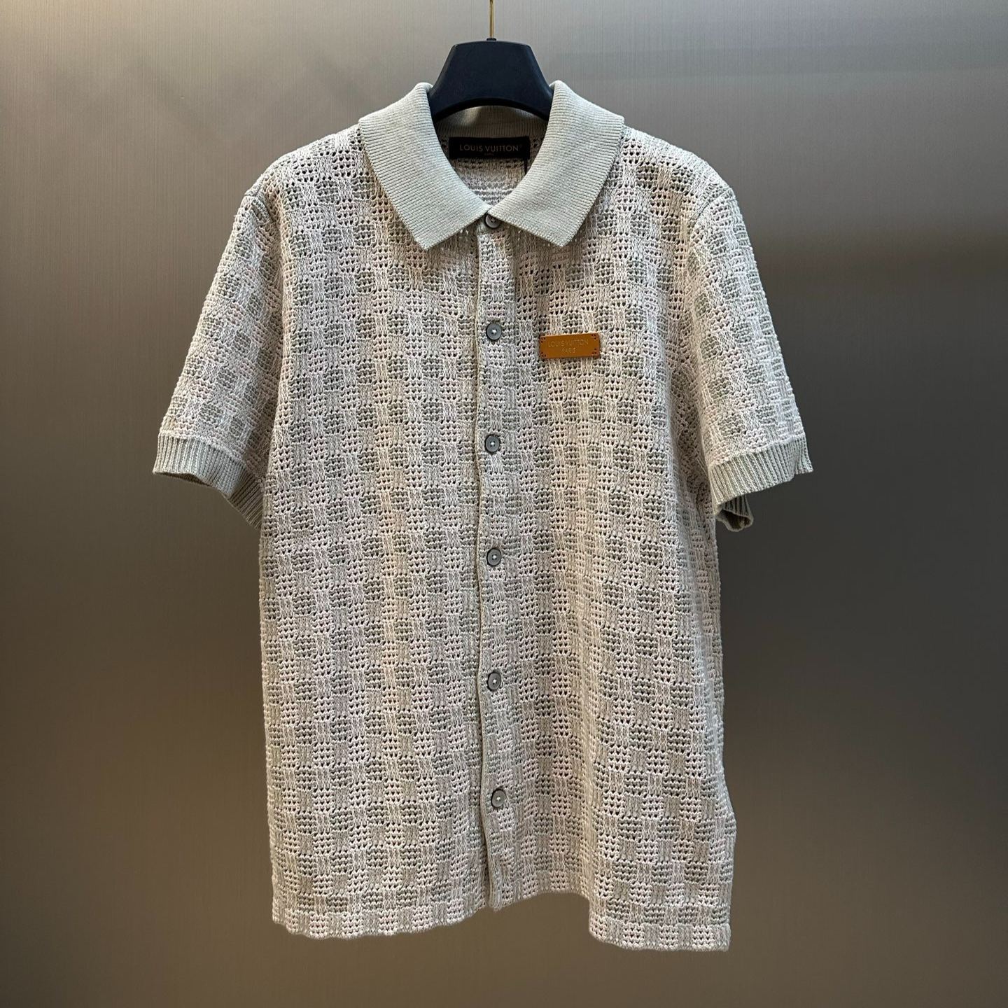 Louis Vuitton Tweedy Jacquard Short-Sleeve Shirt（1AKOVJ）
