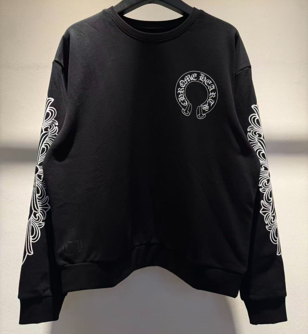 【N】Chrome Hearts Floral Cross Horseshoe Back Print Sweatshirt（CH20269130）