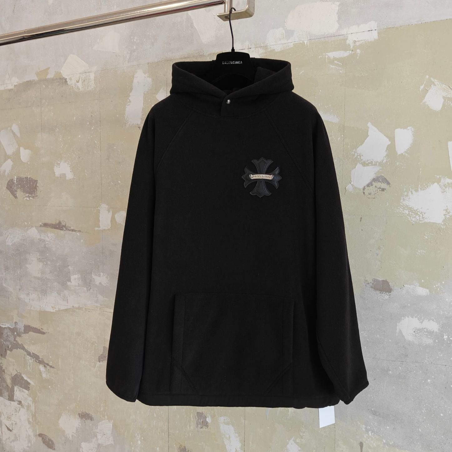 Chrome Hearts Patch-Detail Fleece Pullover Hoodie（CH20269131）