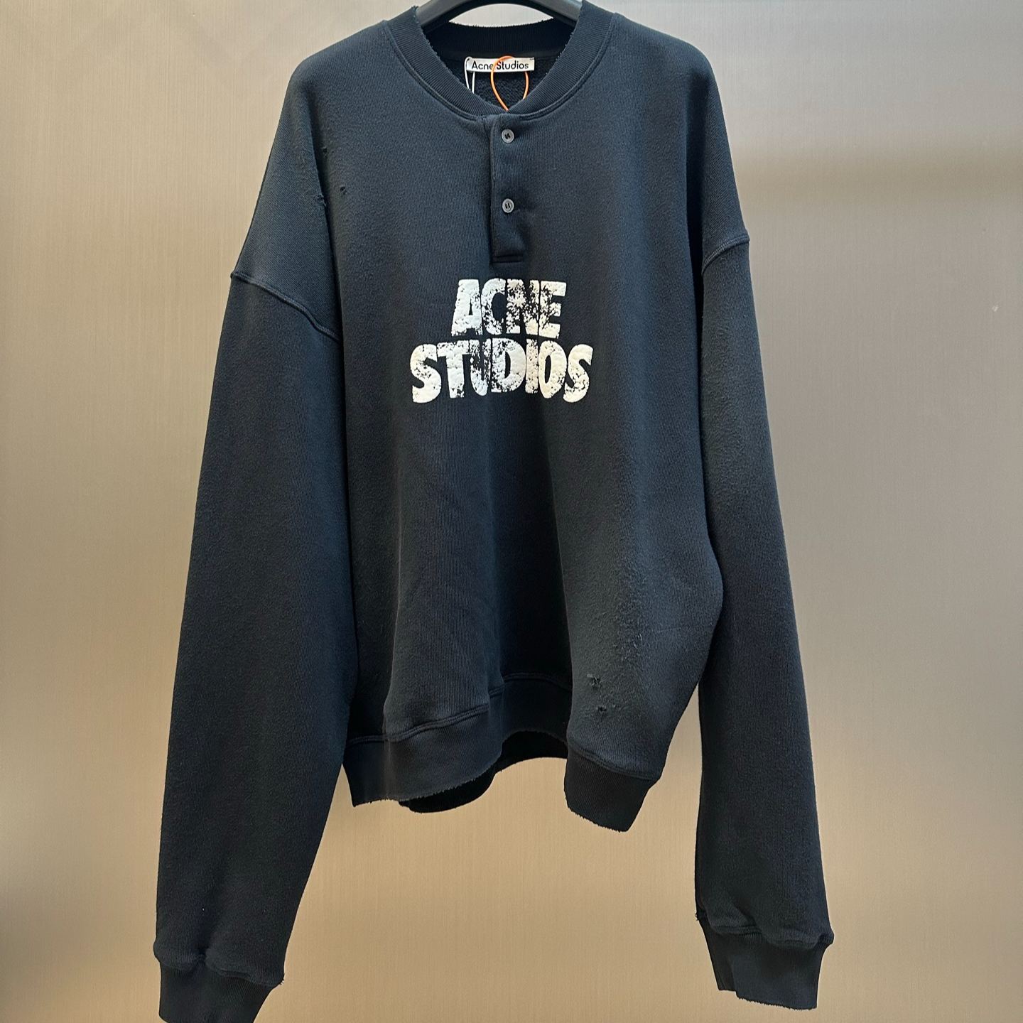 Acne Studios fleece logo sweatshirt (AI0181-AEG）