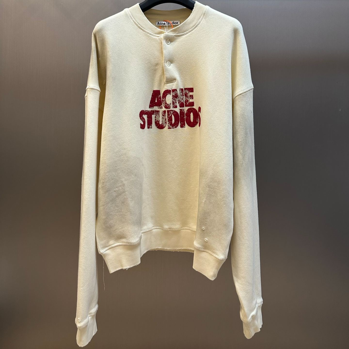 Acne Studios fleece logo sweatshirt (AI0181-AEG）
