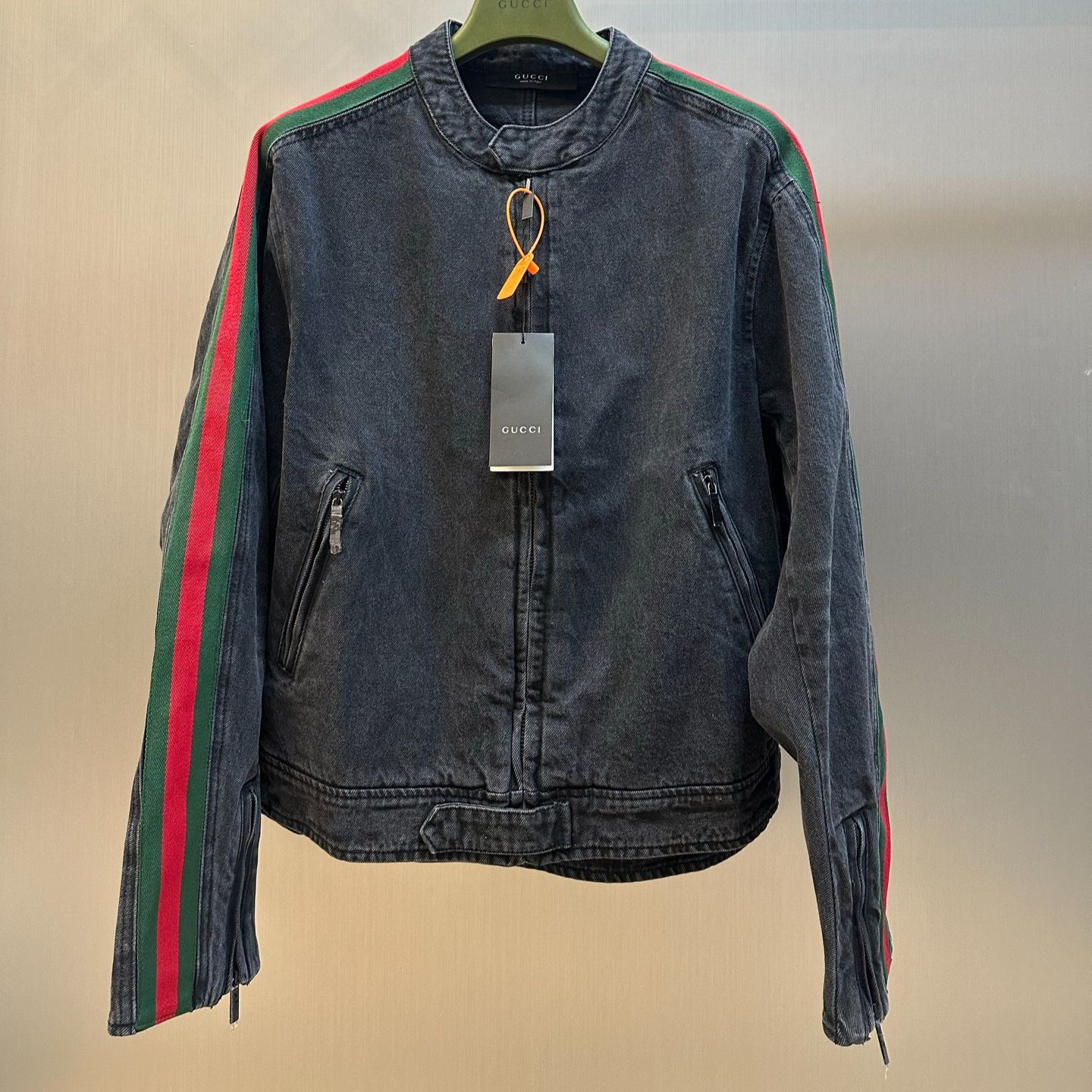 Gucci Cotton Denim Biker Jacket（872075 XDDHQ 1000）
