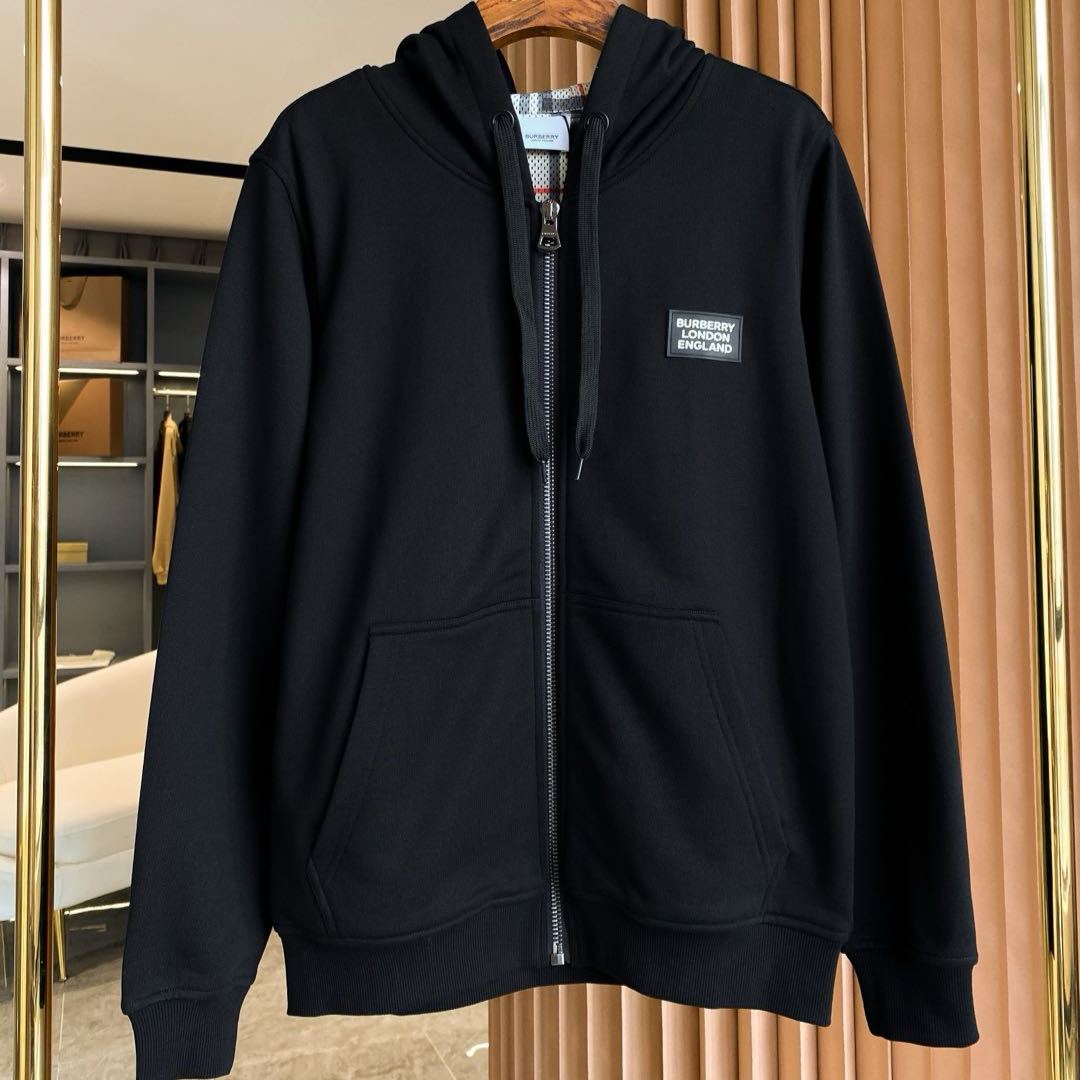 Burberry Cotton Blend Zip Hoodie（8026221-1）