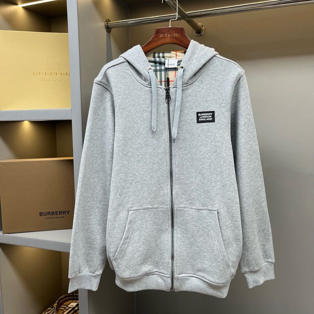 Burberry Cotton Blend Zip Hoodie（8026221-1）