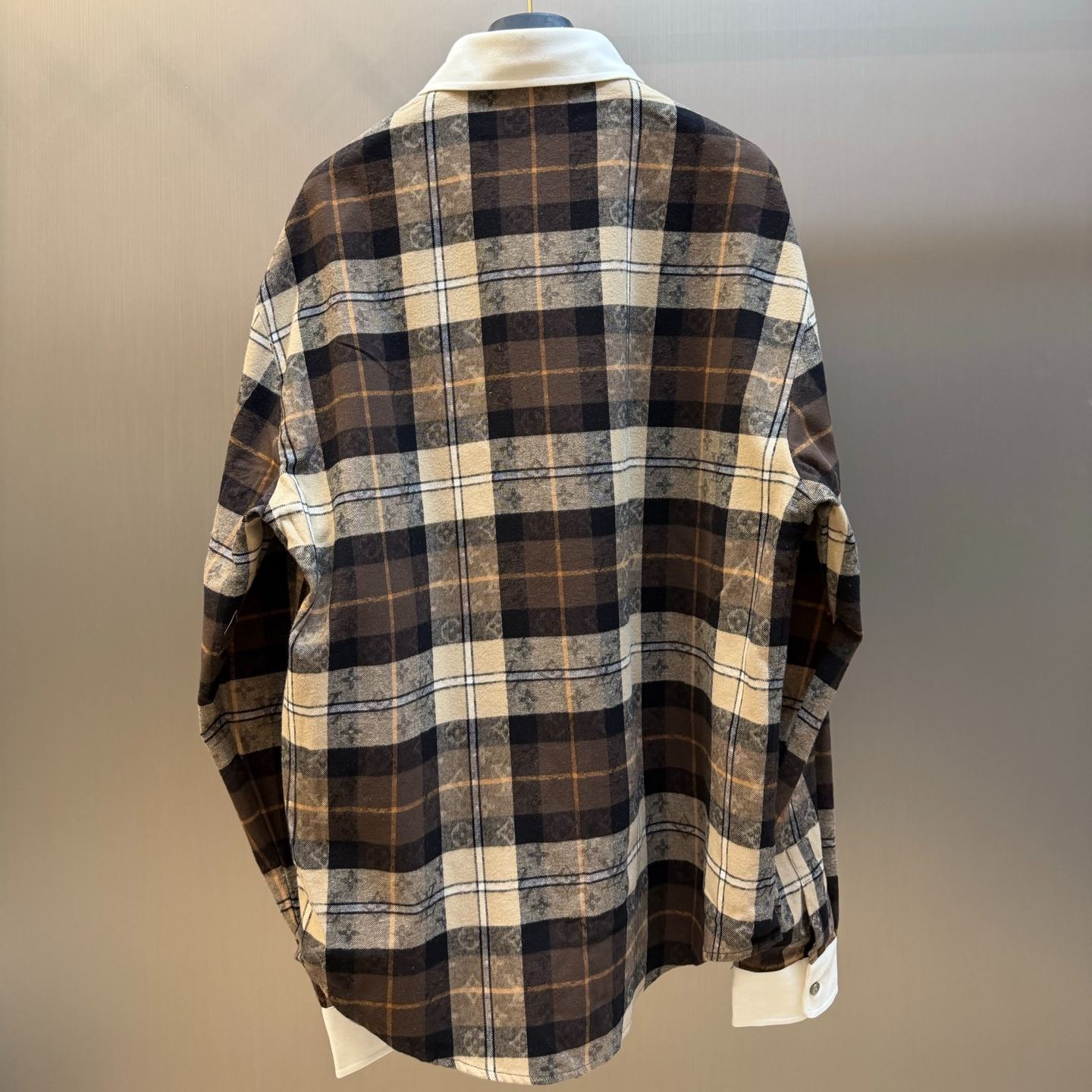 Louis Vuitton Monogram Flannel Long-Sleeve Polo Shirt（1AIKAJ）