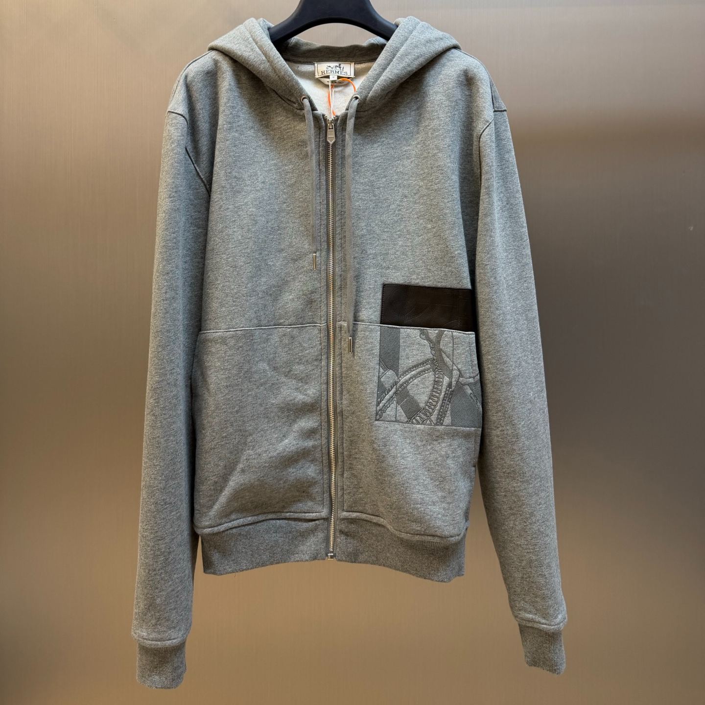 HERMES"Eperon d'Or en Perspective" zipped hooded sweater（H657760HB76SM）
